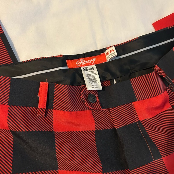 Shinesty Red and Black Checkered Men's Pants - Picture 2 of 3
